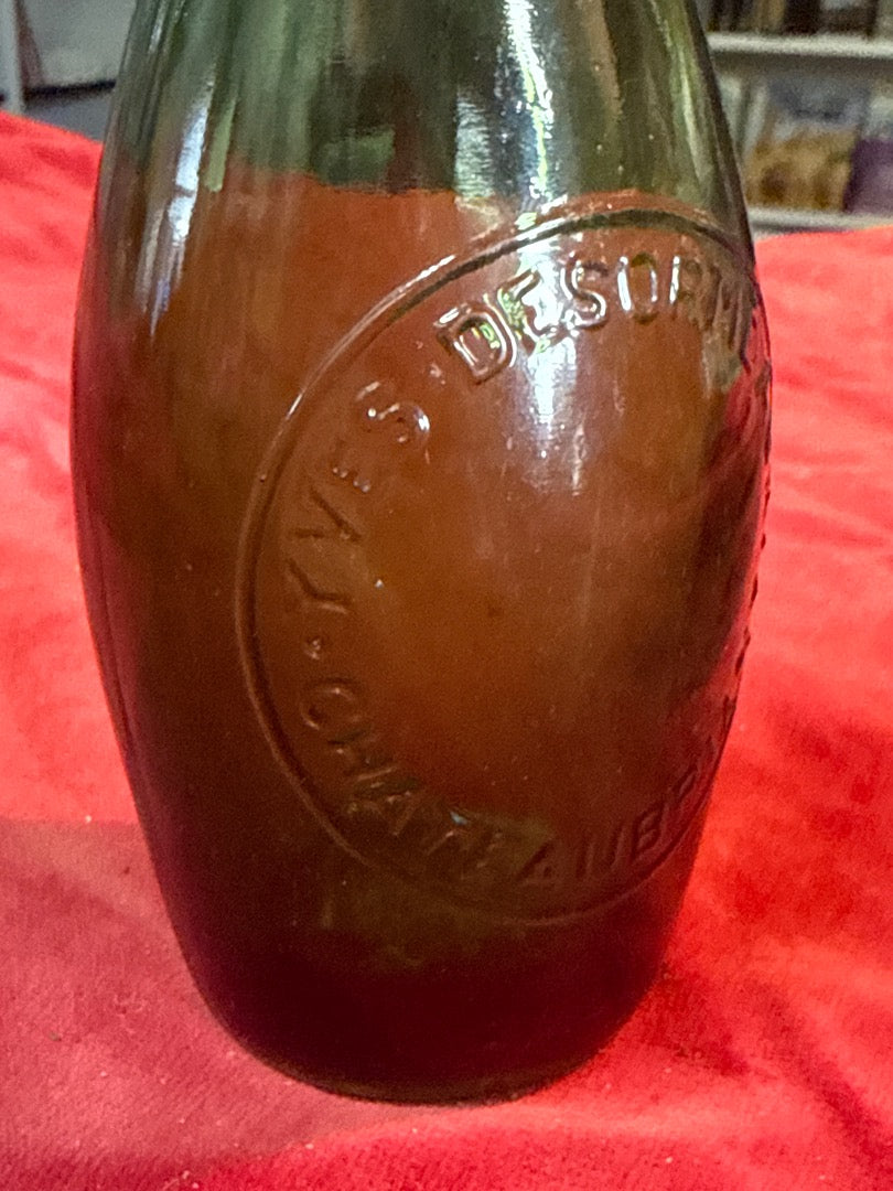 Bouteille – Yves Desormeaux – Décoration – Verre vert