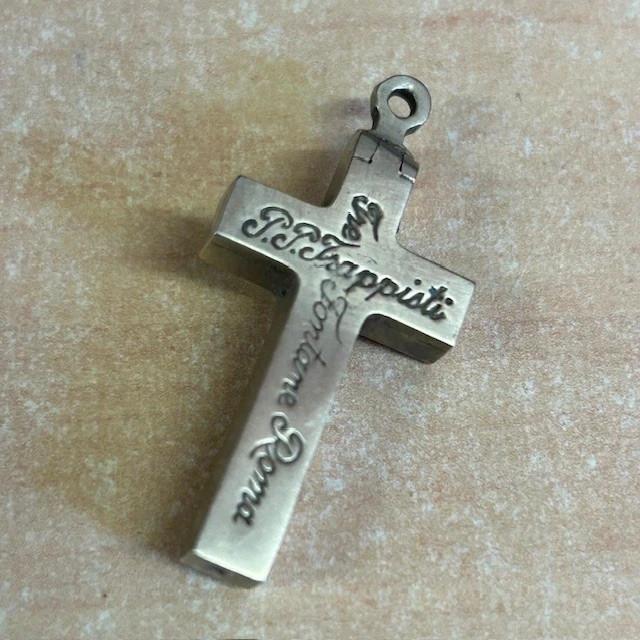 Reliquaire Croix, Crucifix en argent P.p Trappisti