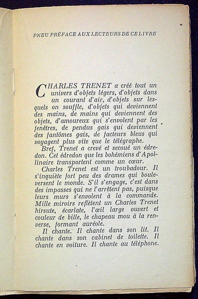Livre La Bonne Planète Charles Trenet Éditions Brunier