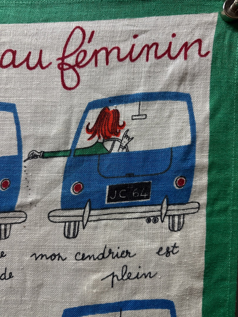Torchon Jacques Charmoz – Code de la route au féminin