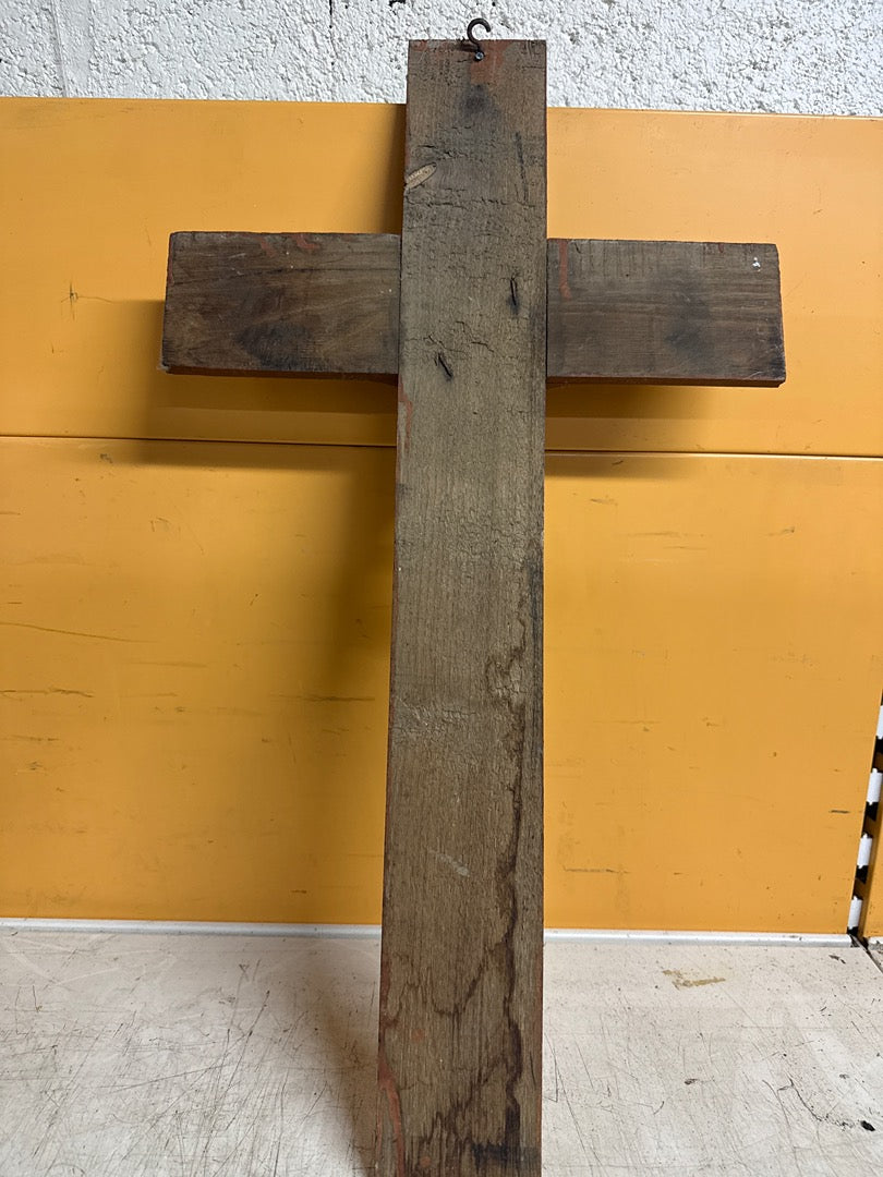 Crucifix – Grand crucifix en bois et métal