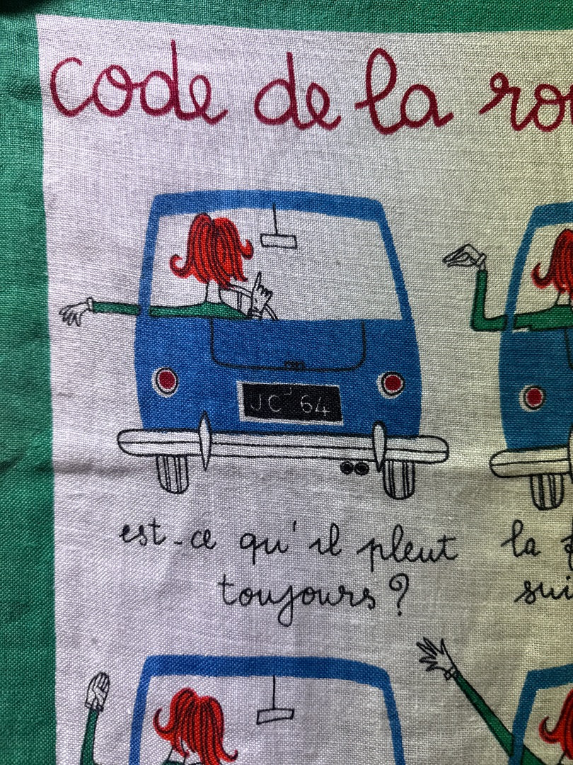 Torchon Jacques Charmoz – Code de la route au féminin