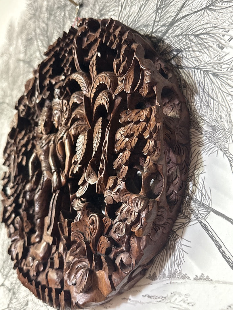 Sculpture bois – Bali – Décoration – Couple sculpté