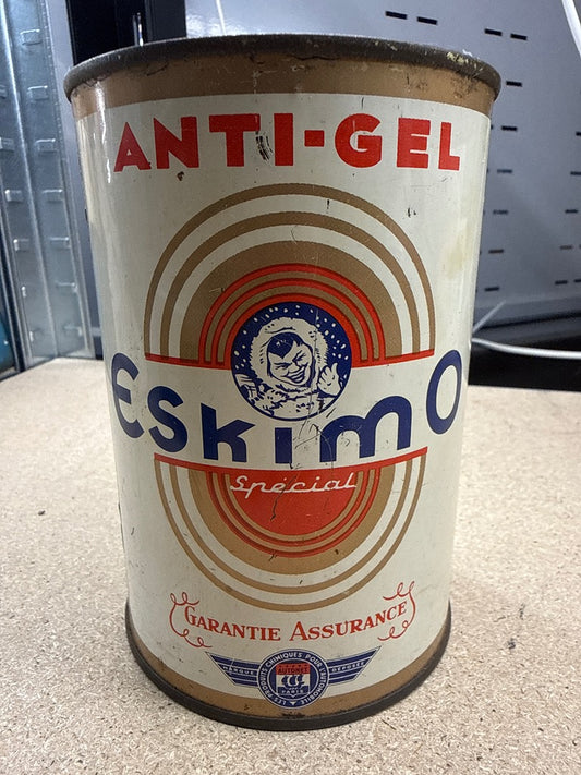 Ancien bidon tôle – Eskimo – Automobilia – anti-gel vintage