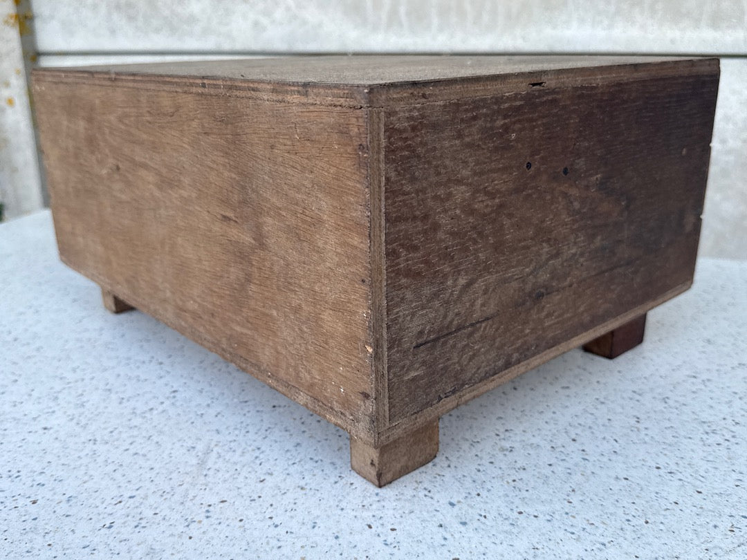 Organiseur à tiroirs – Vintage – Rangement – Bois brut