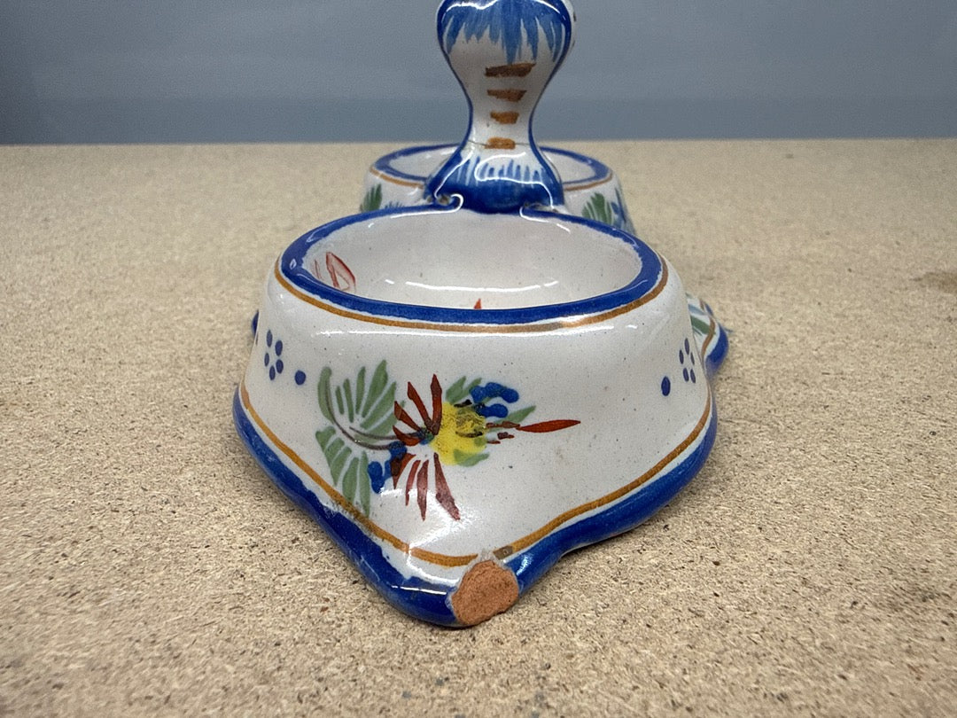 Saleron – Moustiers – Service de table – Double en faïence blanc