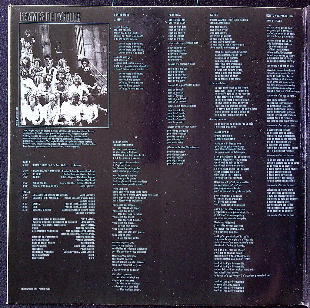 Vinyle – Pauline Julien – Musique – Femmes de Paroles