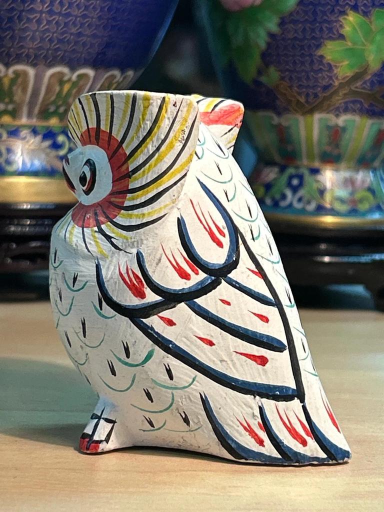 Statuette peinte Chouette / Hibou
