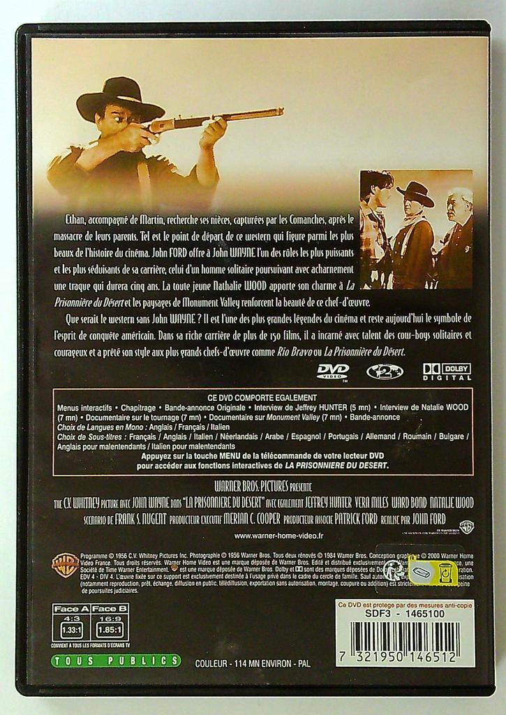 Dvd La Prisonnière du Désert John Wayne Western