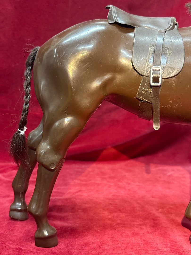 Figurine cheval Mustang Action Joe jouet marron avec selle
