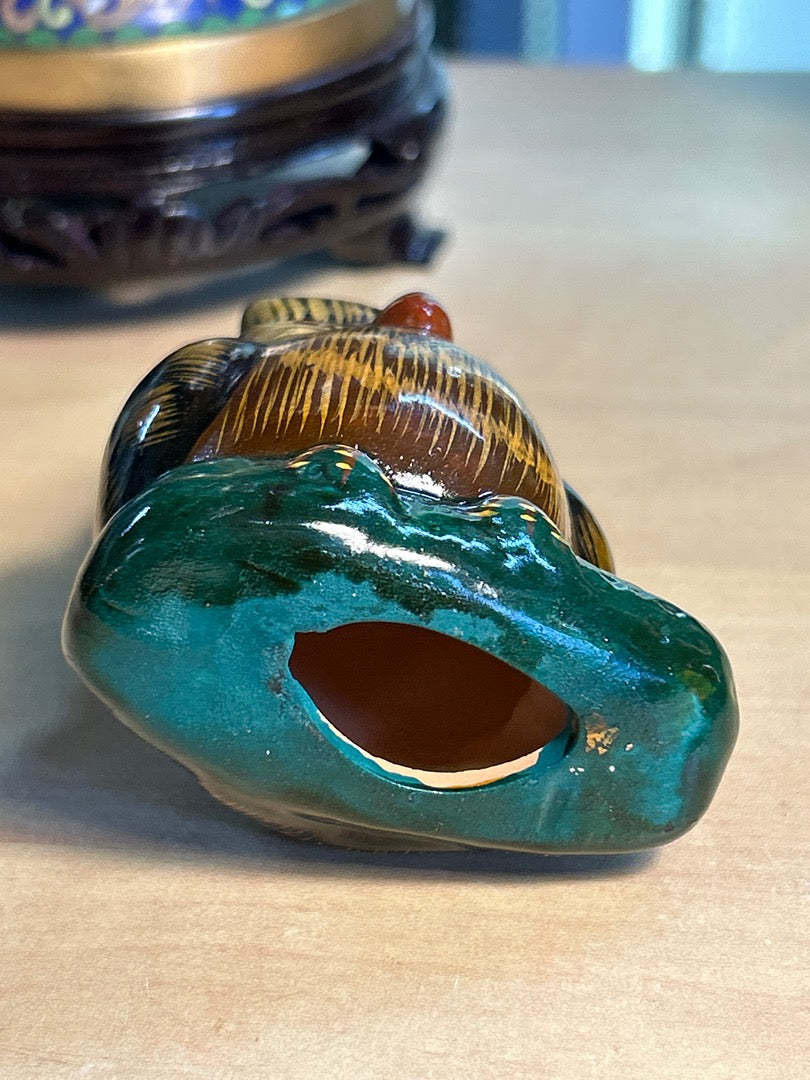Figurine Hibou / Chouette vintage en céramique