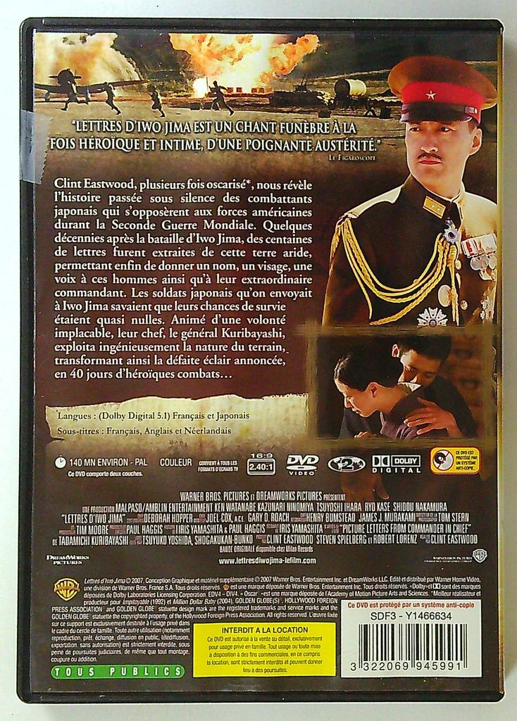 Dvd Lettres d'iwo Jima Clint Eastwood