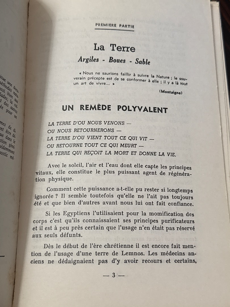 Livre – Raymond Dextreit : L'argile qui guérit – Médecine naturelle – Édition 1966