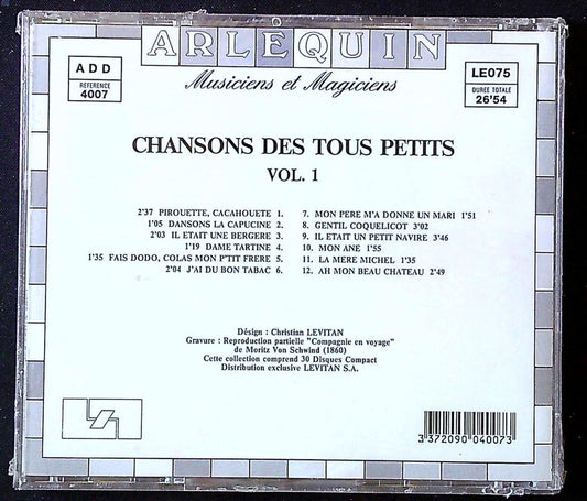 Cd – Arlequin Chansons des tous petits – Musique – Comptines
