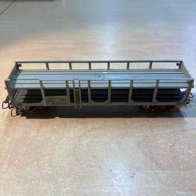 Wagon Porte Autos Jouef Marchandises, Marquage Sncf Hzf 504496 Stva