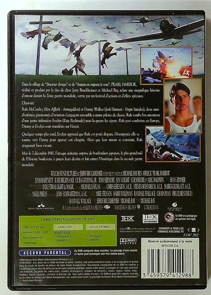 dvd Pearl Harbor film Ben Affleck Michael Bay