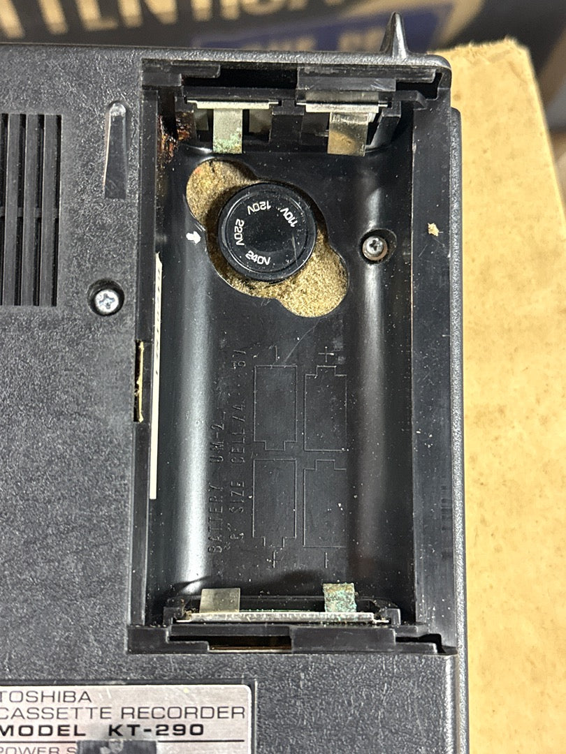 Magnétophone à cassette – Toshiba Kt-290 – Hi-fi – Vintage en boîte