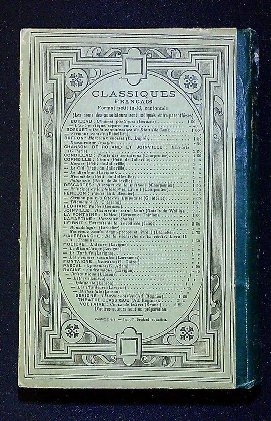 Livre - Madame De Sévigné - Lettres Choisies - Édition 1888
