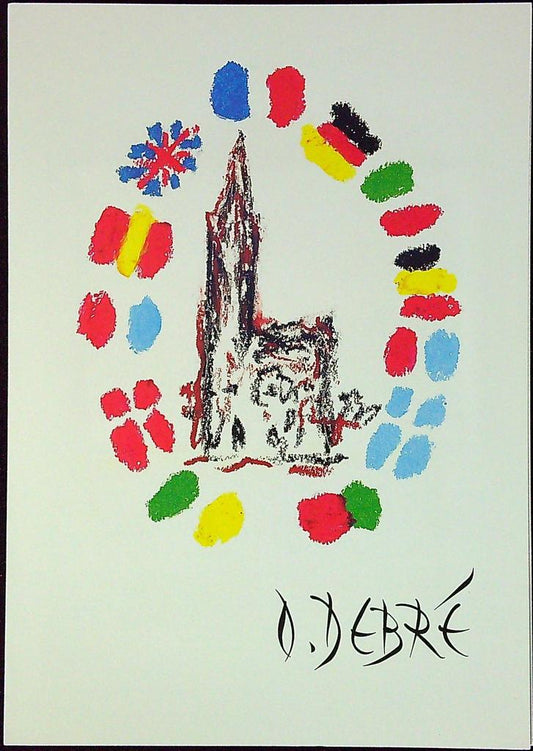 Olivier Debré Enveloppe Dépliant Timbre 1er jour Encart Fdc Yvert et Tellier