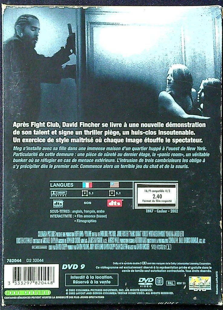 Dvd – Panic Room – Cinéma – Thriller David Fincher