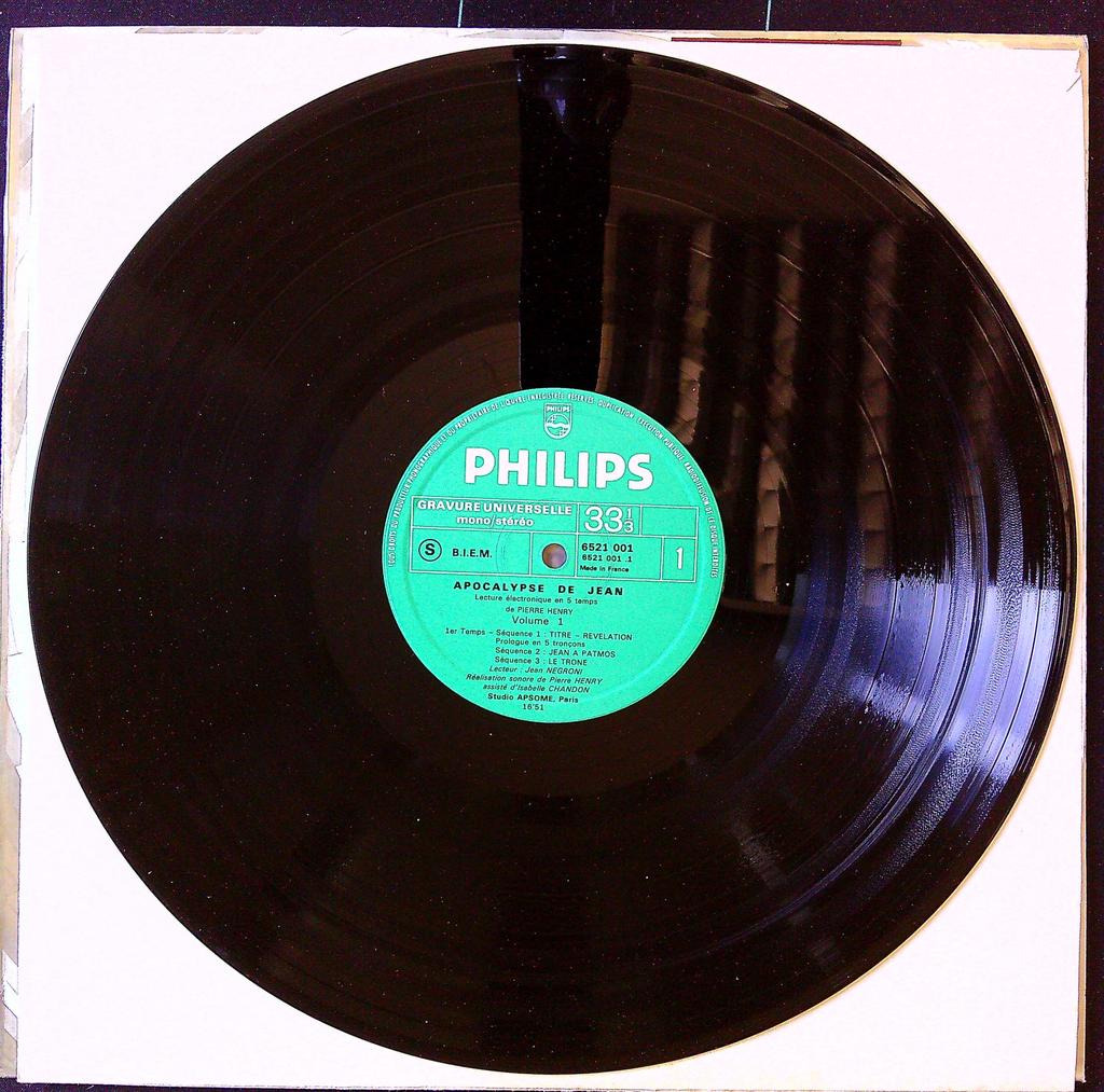 Vinyle 33t – Pierre Henry – Apocalypse de Jean – Prospective