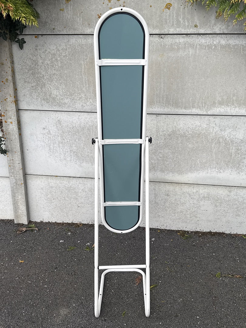 Miroir sur pied – Métal blanc