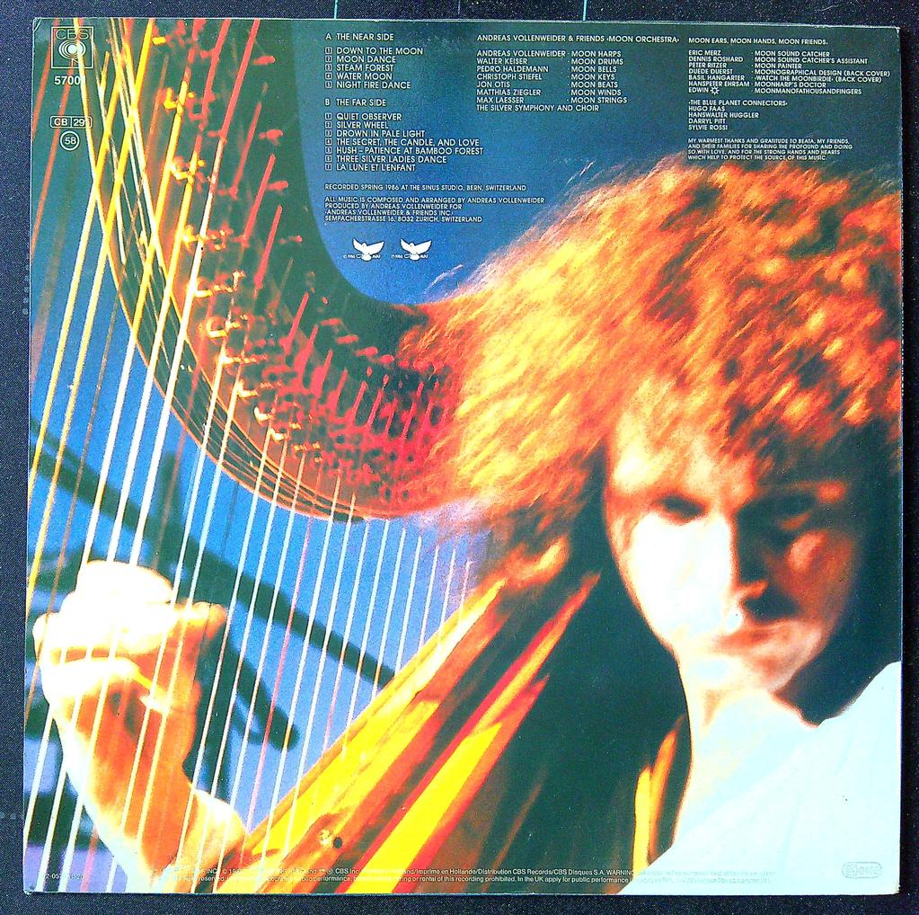 Disque vinyle – Andreas Vollenweider – Musique – Album Down to the Moon