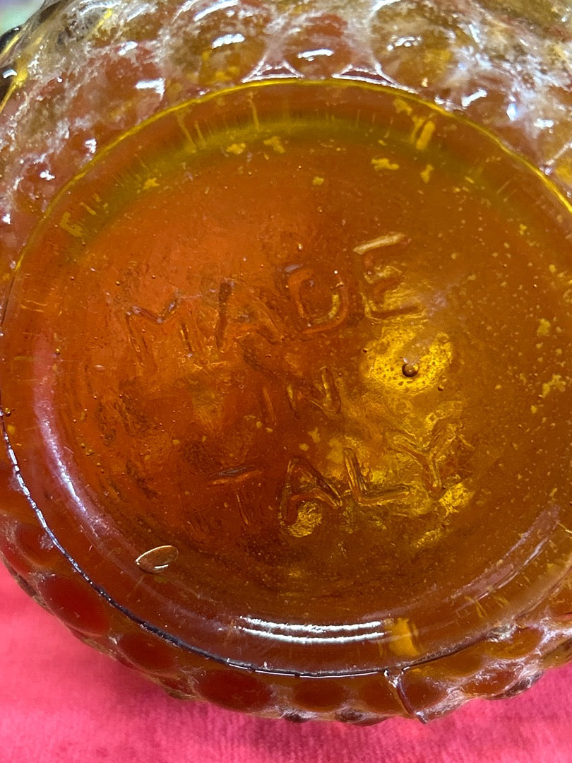 Bouteille dame-jeanne – Verre ambré piqûres