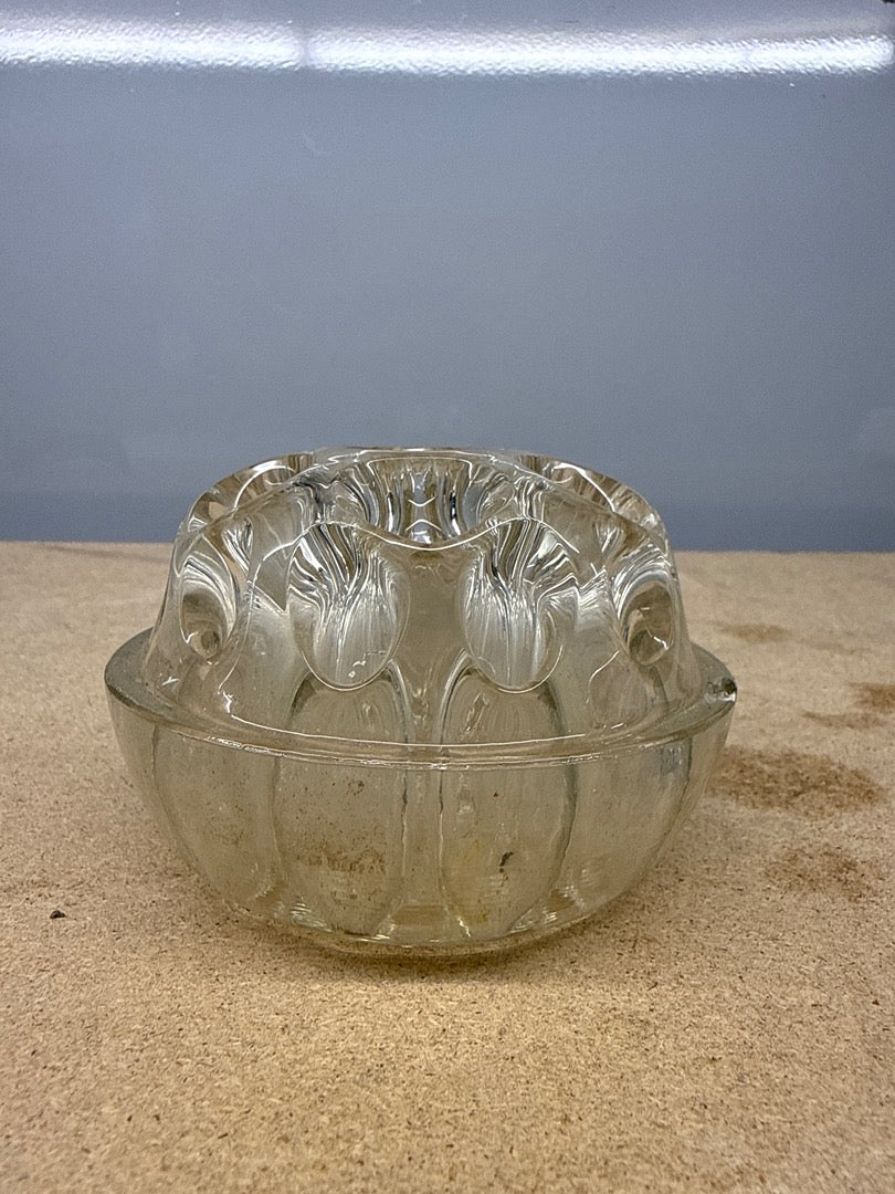 Pique-fleurs – Portieux – Décoration – En verre transparent ancien