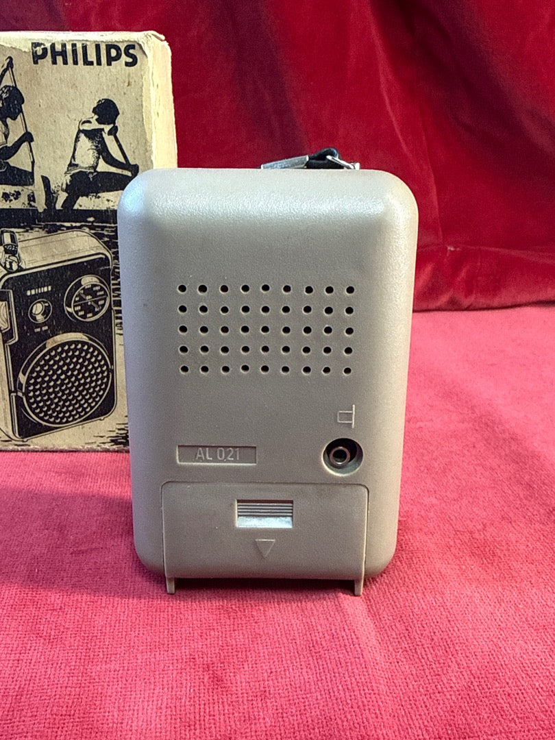 Radio portable vintage Philips Al021 avec boite d'origine
