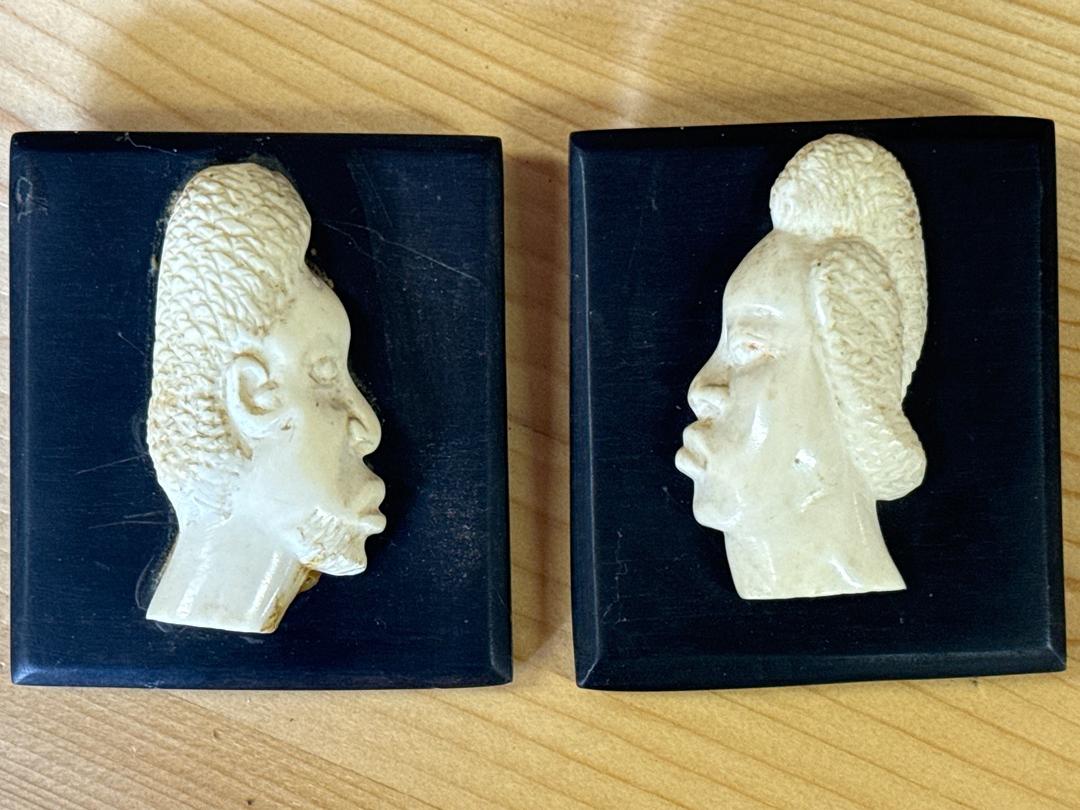 Plaques murales – Art africain – Décoration – Bustes sculptés relief