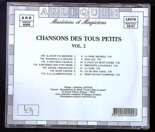 Cd – Arlequin Chansons des tous petits Vol. 2 – Musique – Chansons traditionnelles