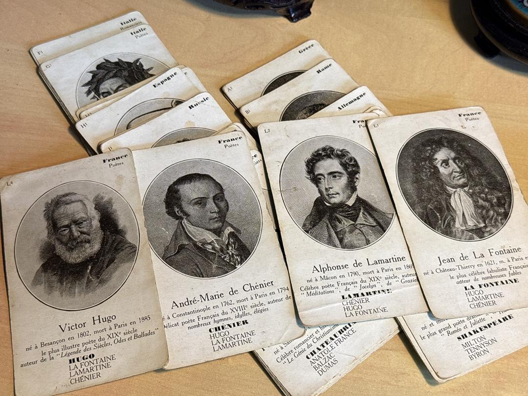 Jeu de 7 familles – Fernand Nathan – Collection – Les Littérateurs Célèbres