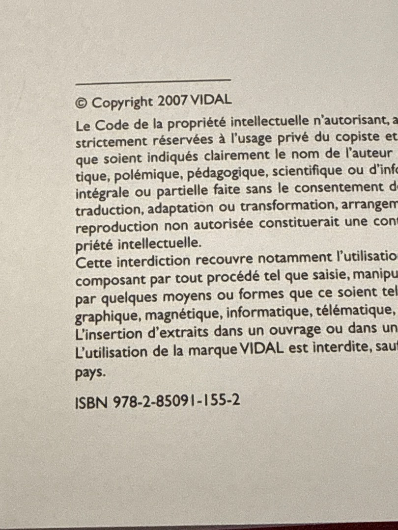 Dictionnaire Vidal De La Famille – Livre – Édition Médicale