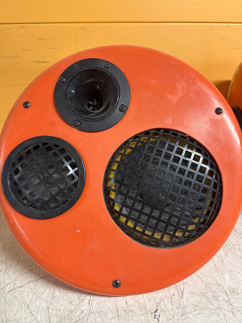 Enceintes vintage – Orange space age