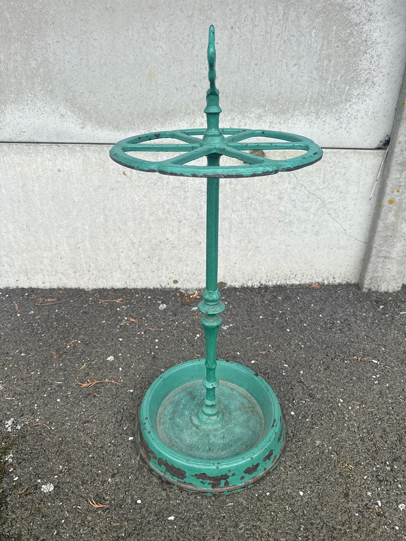 Porte Parapluie – Fonte – Vert – Vintage Style Ancien