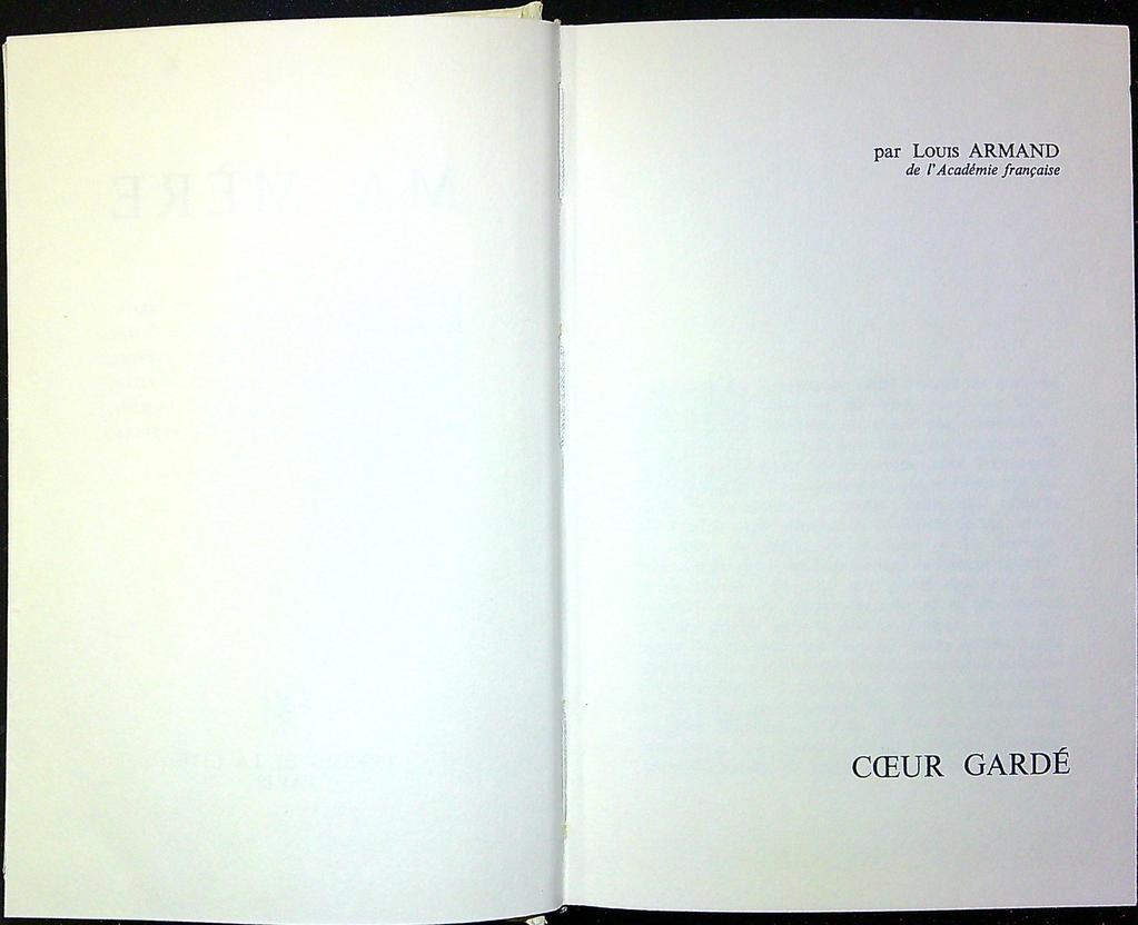 Livre – Presses de la Cité – Littérature – Ma Mère 1969