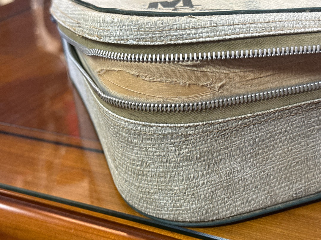 Valise vintage – Tai Route de Tahiti – Bagagerie – Toile