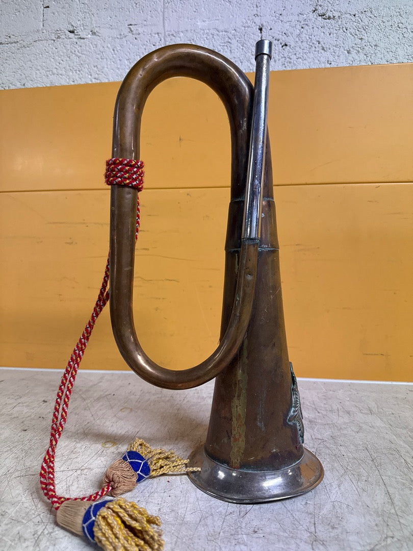 Clairon militaire – Ancien clairon en cuivre