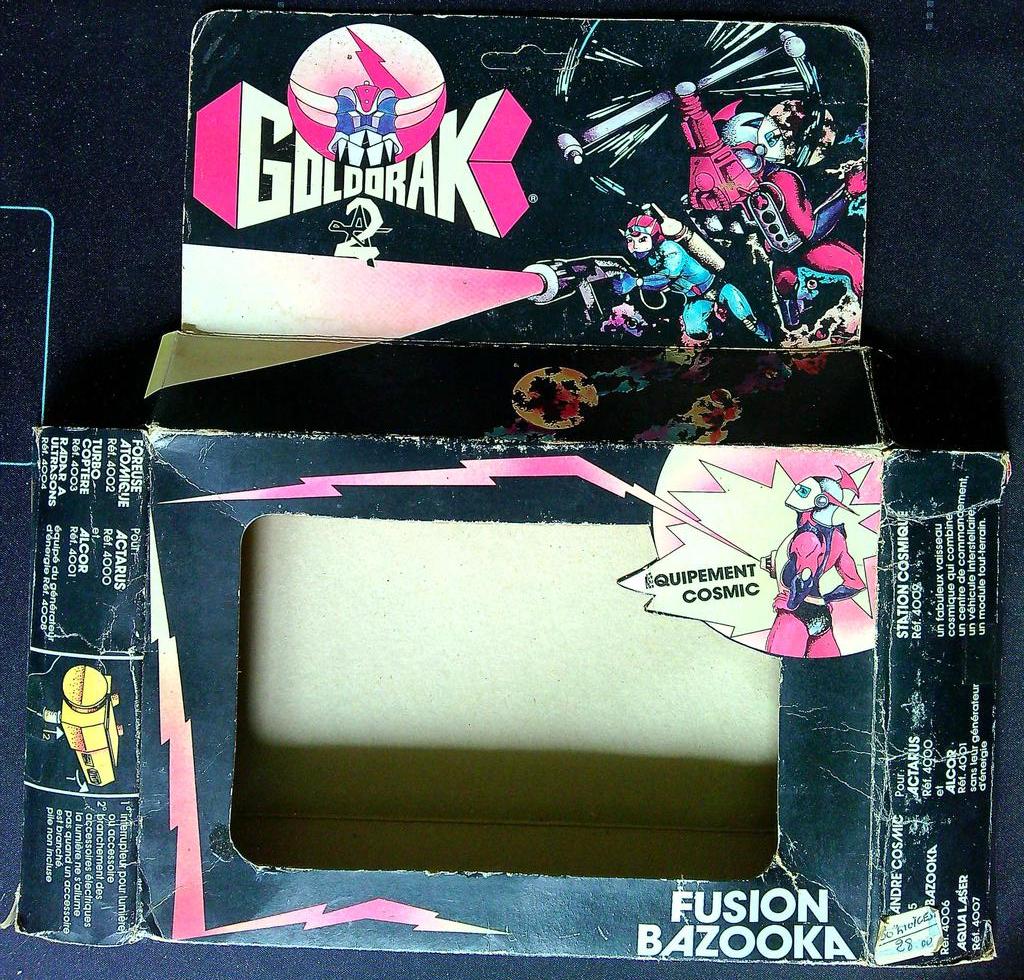 Coffret Fusion Bazooka Goldorak Ceji Arbois Vintage Neuf en boite scellée Misb avec flap d'origine