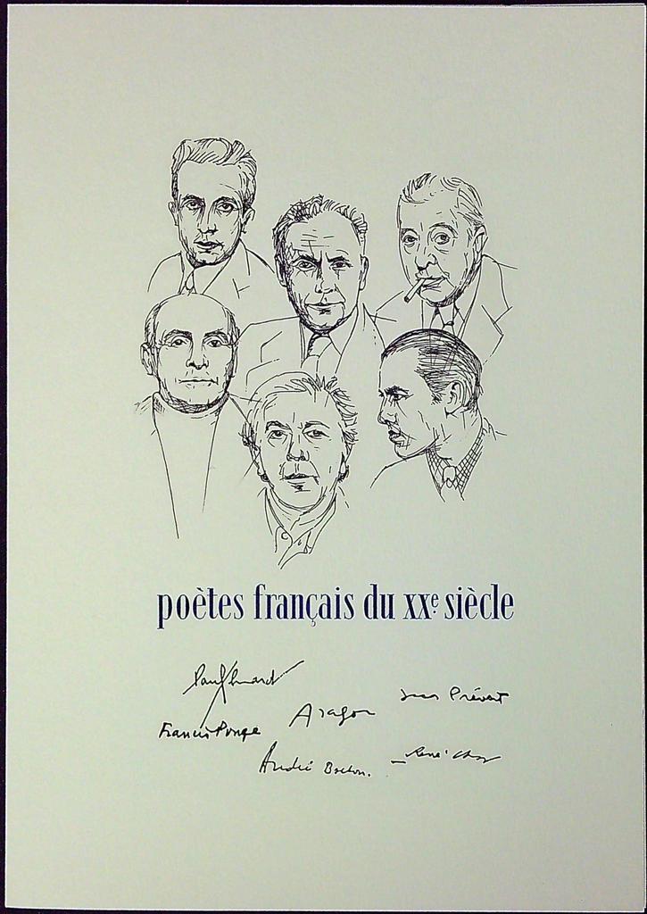 Poètes Français Du Xxe Siècle Enveloppe Dépliant Timbre 1er jour Encart Fdc Yvert et Tellier