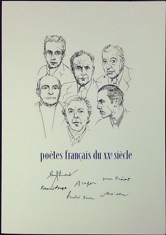 Poètes Français Du Xxe Siècle Enveloppe Dépliant Timbre 1er jour Encart Fdc Yvert et Tellier