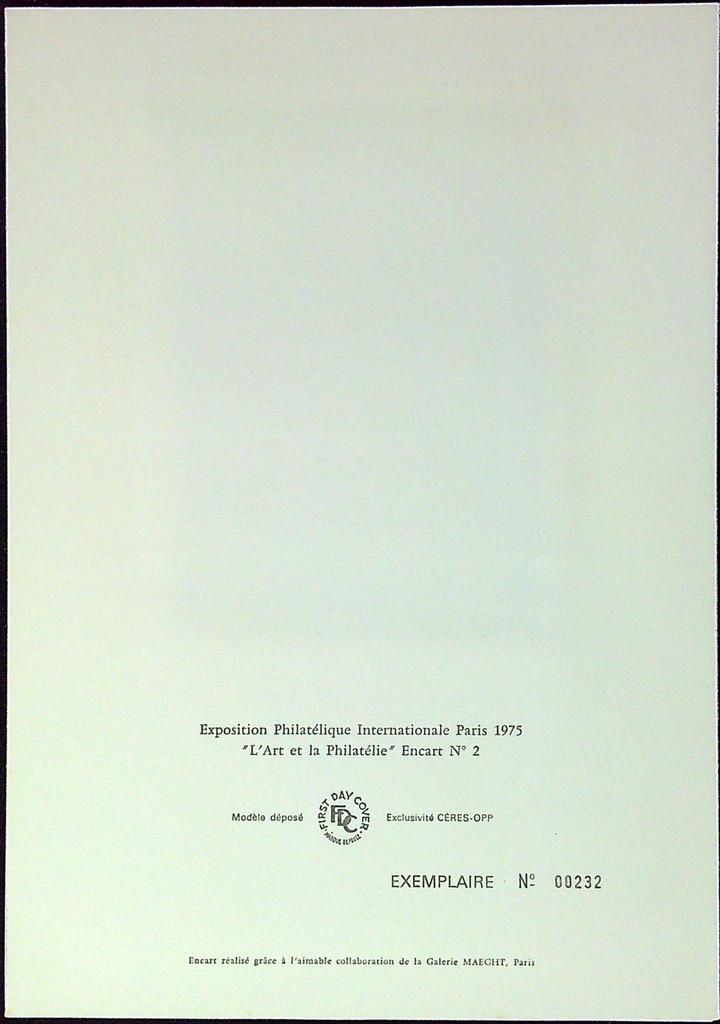 Joan Miro Enveloppe Dépliant Timbre 1er jour Encart Fdc Yvert et Tellier