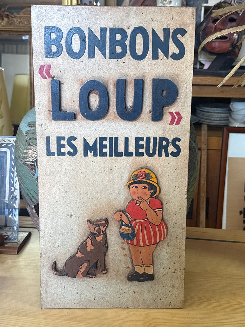 Plaque – Graffity Creations – Déco – Bonbons Loup relief