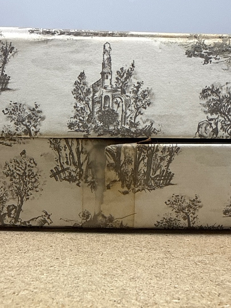 Ménagère – Vintage – Service de couverts – Toile de Jouy argenté