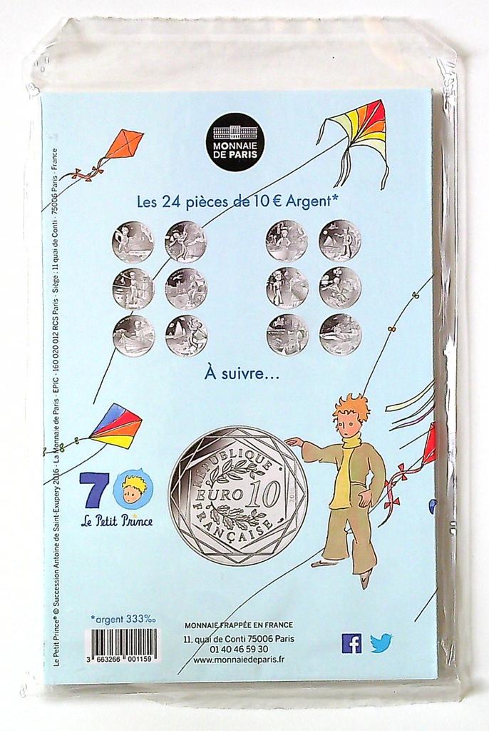 Pièce 10€ Argent Monnaie de Paris Le Petit Prince