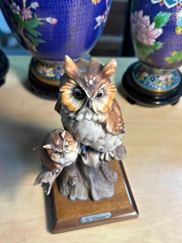 Statuette sculpté Chouette / Hibou signé Giuseppe Armani