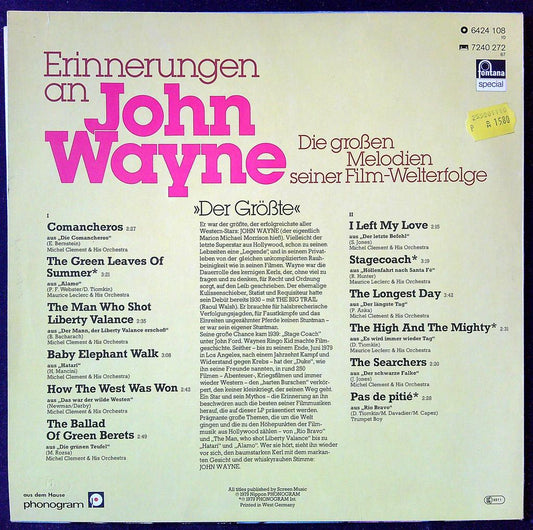 Vinyle Erinnerungen an John Wayne fontana