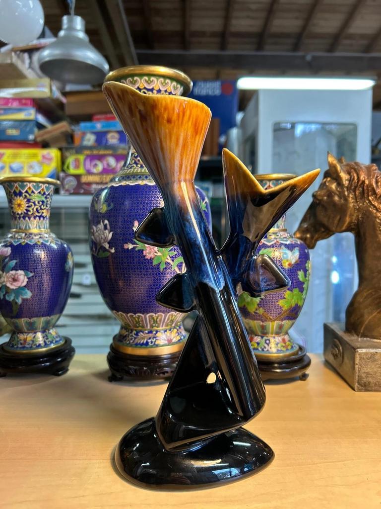 Vase Double Vallauris Soliflore Céramique Années 60