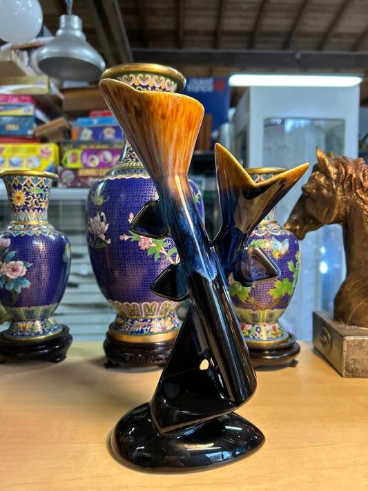 Vase Double Vallauris Soliflore Céramique Années 60